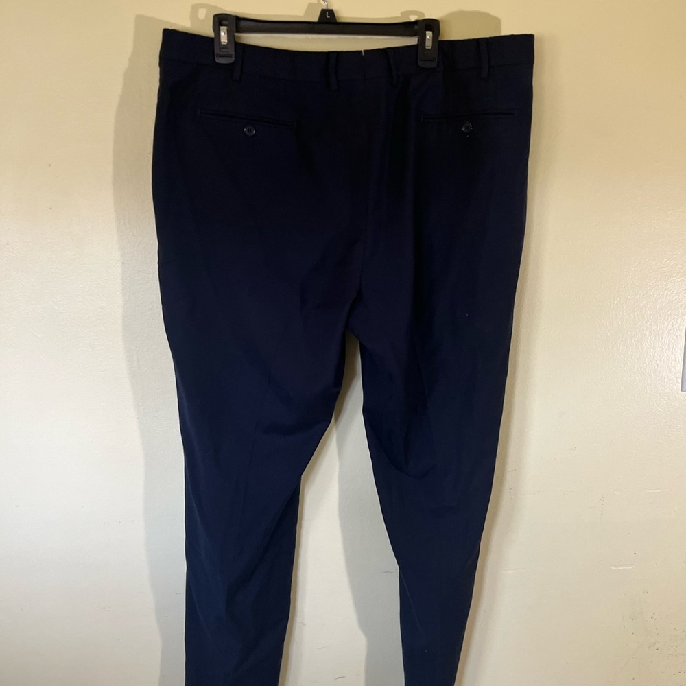 Santorelli Men's Navy Dress Pants Made With Loro Piana Wool Size 42